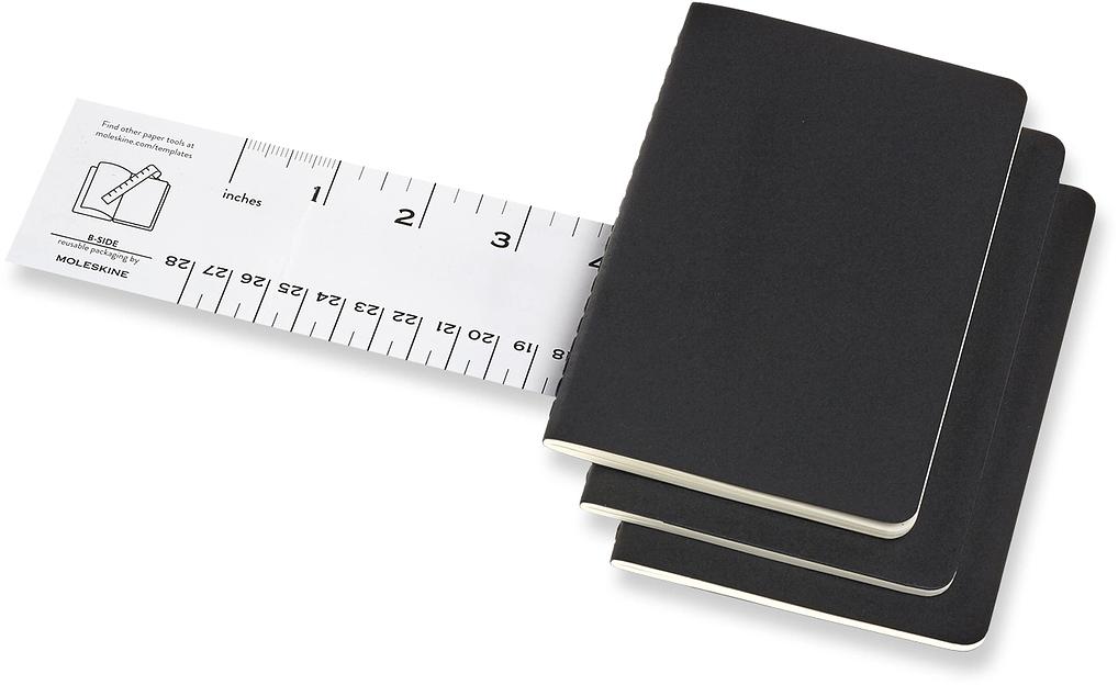 Блокнот Moleskine CAHIER JOURNAL QP314 Pocket 90x140мм обложка картон 64стр. пунктир черный (3шт) фото 8