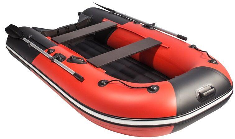 Лодка Ривьера Компакт 2900 НДНД, 2900*1500*420 мм., цвет: красный-черный фото 2