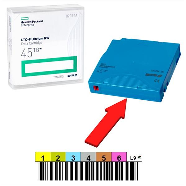 Ленточный картридж HPE Ultrium LTO9 Data cartridge 45TB RW (Q2079A) фото 1