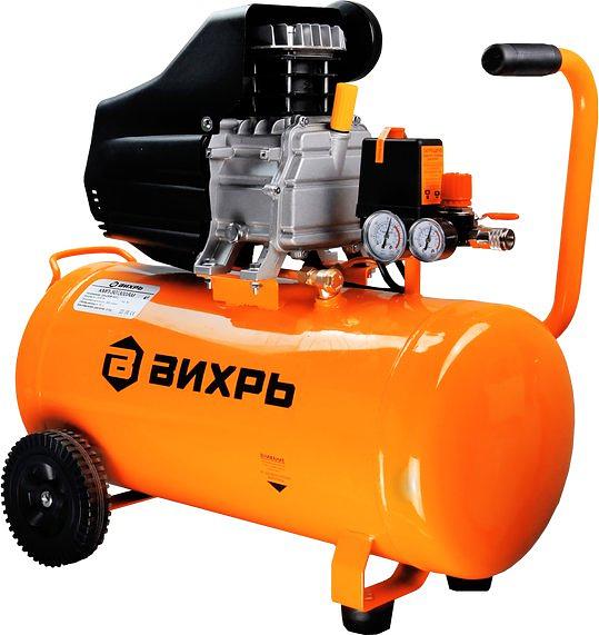 Компрессор поршневой Вихрь КМП-50/300АМ масляный 300л/мин 50л 2000Вт оранжевый фото 1