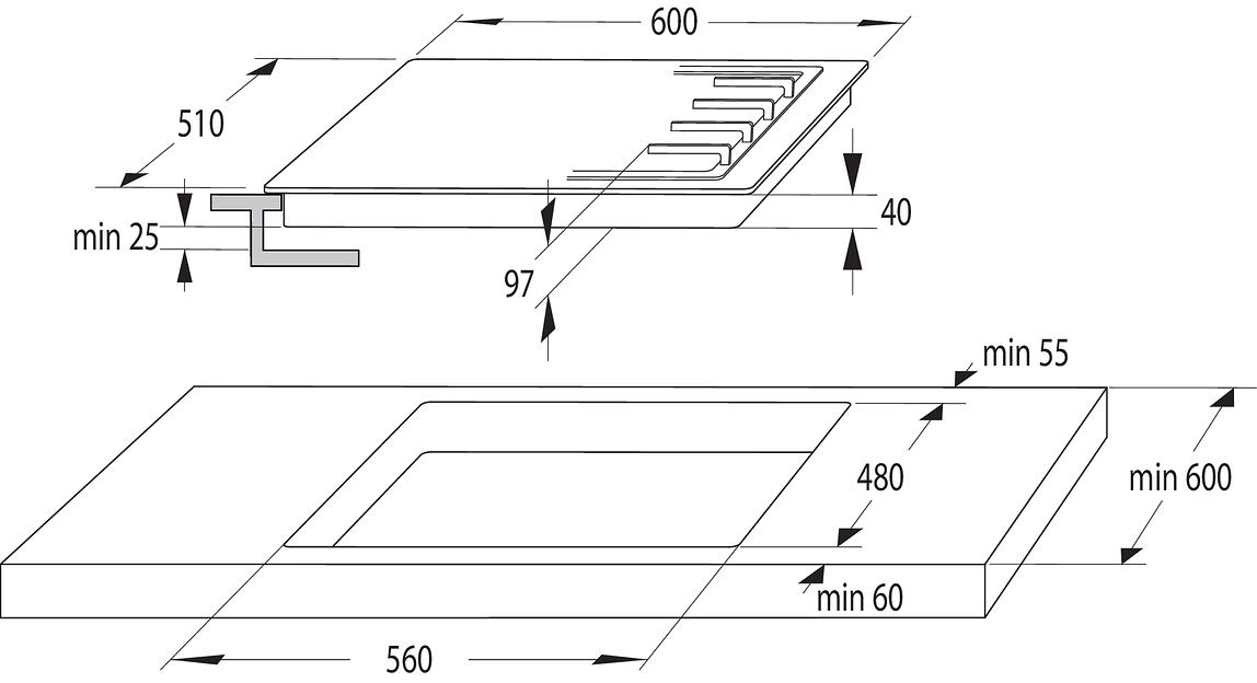Газовая варочная поверхность Gorenje Essential GT641AKB черный фото 4