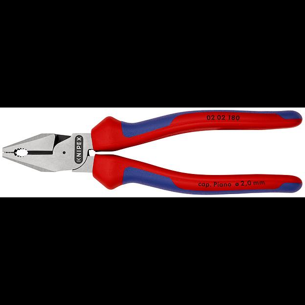 Плоскогубцы комб. особ. мощн., рез: провол. твёрд. d 2.5 мм, роял. струна d 2 мм, кабель d 11.5 мм, L-180 мм, чёрн., 2-к ручки KN-0202180 фото 1