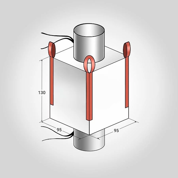 Биг Бэги МКР 4-х и 2-х стропные, верх загрузочный клапан, низ разгрузочный клапан фото 1