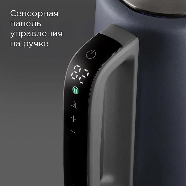 Чайник электрический Redmond KM238 1.7л. 2200Вт серо-голубой корпус: стекло фото 2