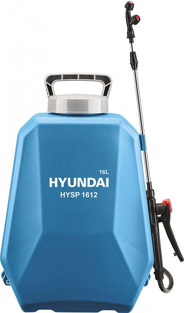 Опрыскиватель Hyundai HYSP 1612, аккумуляторный, ранцевый, 16л, голубой/серый фото 1