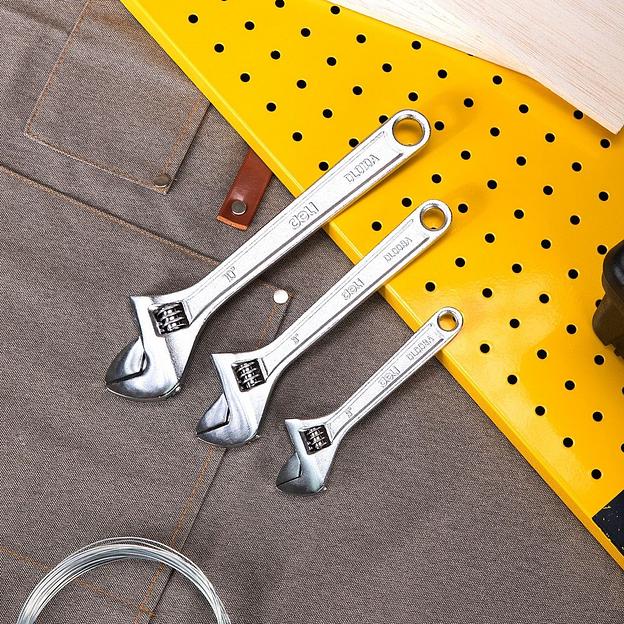 Ключи Deli Набор из 3-х разводных гаечных ключей Deli DL006A-3 (150/200/250 мм) фото 8