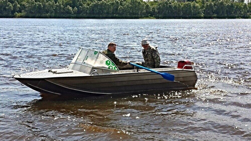 Алюминиевый катер Тактика 450, 470*170*65 см фото 5