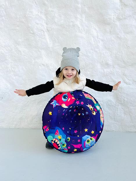 Тюбинг «Ватрушка» 65 см. Текстиль + ПВХ, в ассортименте, цвет — МИКС ОПТ фото 1