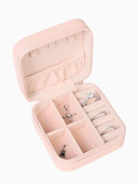 Дорожная шкатулка-футляр для ювелирных изделий (розовый) ОПТ фото 1