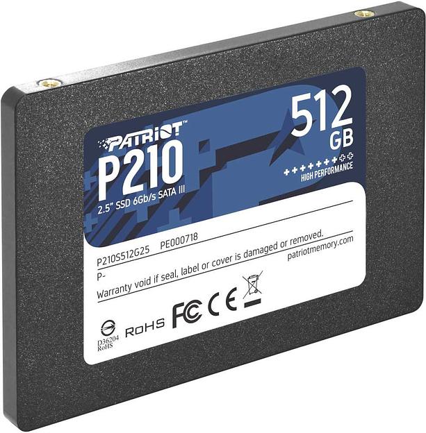 Накопитель 2.5" SSD Patriot P210 P210S512G25 512Gb, SATA III фото 2