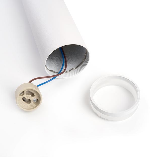 Светильник ДСО GU10 без лампы на подвесе белый фото 3