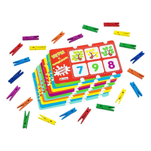 Игры с прищепками "Учим цифры" фото 1