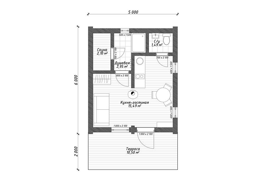 Строительство модульного дома по проекту «Dacha сауна» фото 3