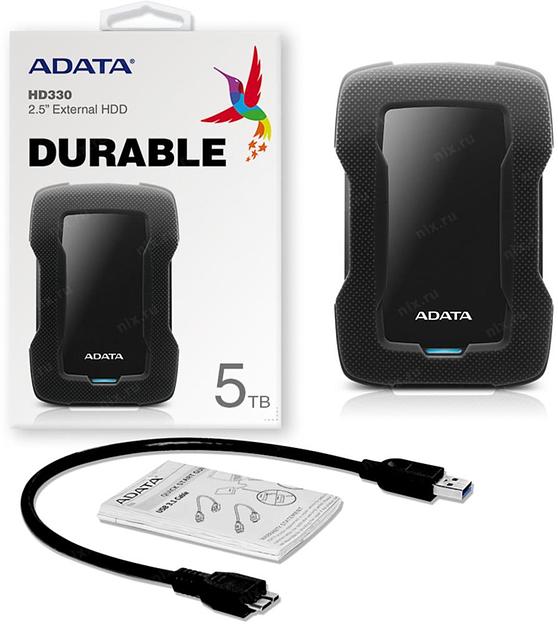 Жесткий диск USB3.1 5TB EXT. 2.5" BLACK AHD330-5TU31-CBK ADATA фото 2