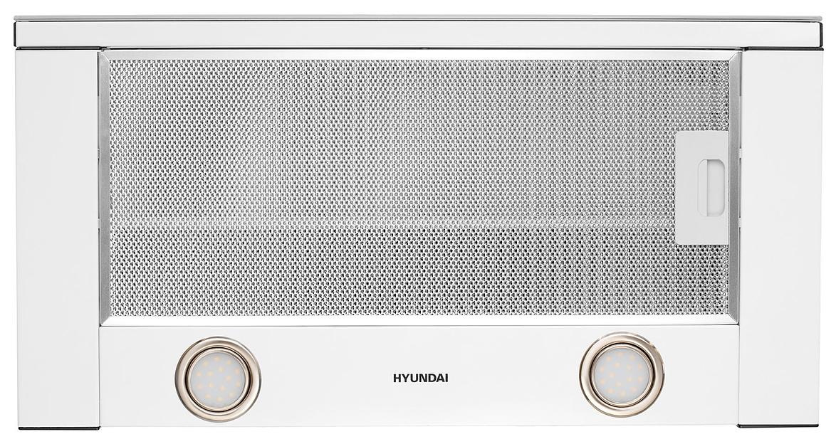 Вытяжка встраиваемая Hyundai HBH 6236 WG белый управление: кнопочное (1 мотор) фото 8