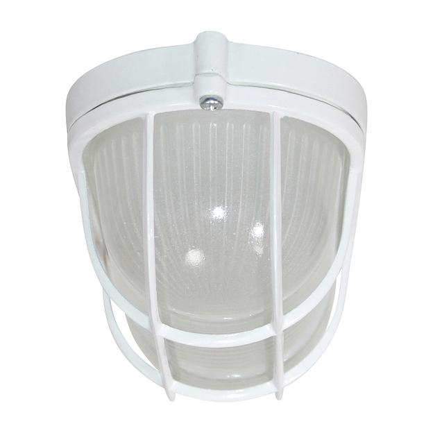 Светильник НПП 03-60-022 "Банник" 1402 овал малый 1х60Вт E27 IP65 корпус с решеткой бел. Элетех 1005500939 фото 3