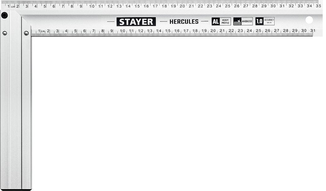 STAYER 350 мм, жесткий столярный угольник, Professional (3432-35) фото 1
