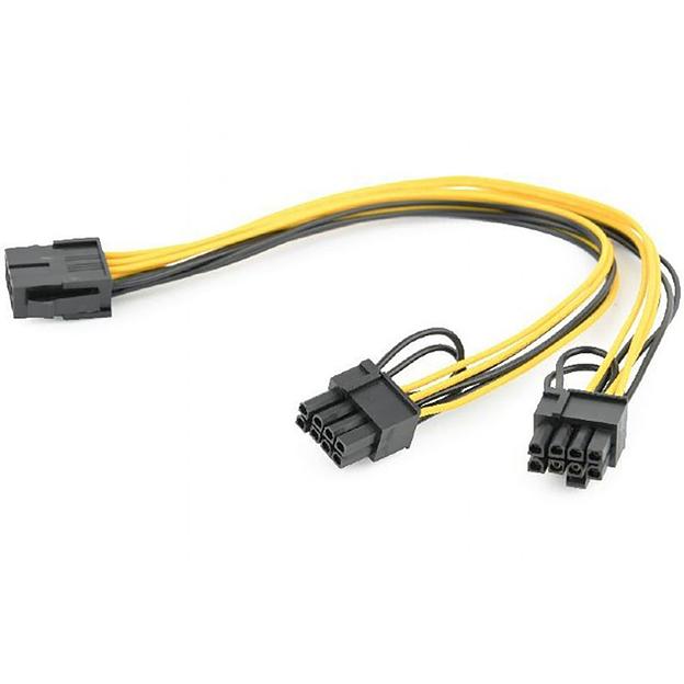 Кабель Cablexpert Кабель питания Cablexpert CC-PSU-85 PCI-Express 6-пин на 6+2 пин x 2 шт., 0.3 м (099981) {500} фото 1