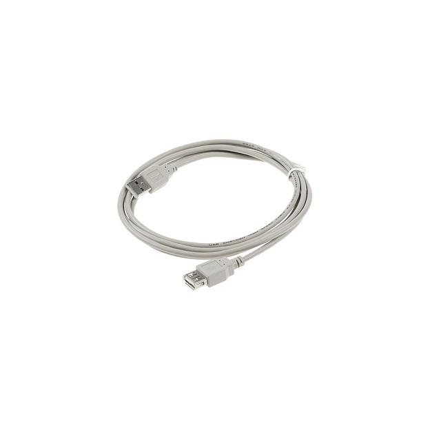 Кабель-удлинитель USB2.0 USB A(m) - USB A(f), 1.8м, серый фото 1