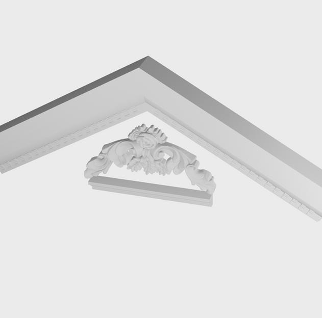 Декор из пенополистирола «Фронтон угловой Ф-01-У» ОПТ фото 1