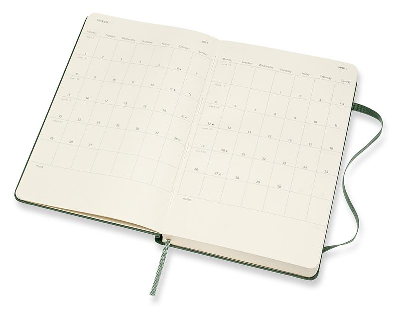 Ежедневник Moleskine CLASSIC Large 130х210мм 400стр. зеленый фото 3