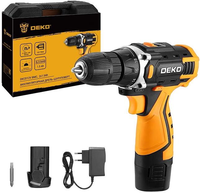 Дрель-шуруповерт Deko DKCD12V аккум. (кейс в комплекте) (083-1006) фото 5