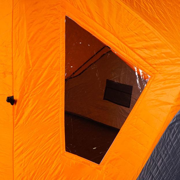 Палатка для зимней рыбалки куб оранжевая AG2038-1 фото 8