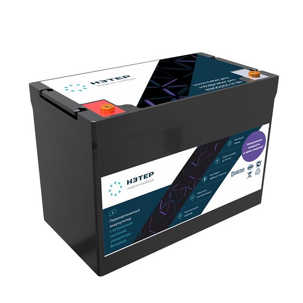 Аккумулятор LiFePO4 12V 50Ah НЭТЕР (LFP4-50-40P10b) фото 1