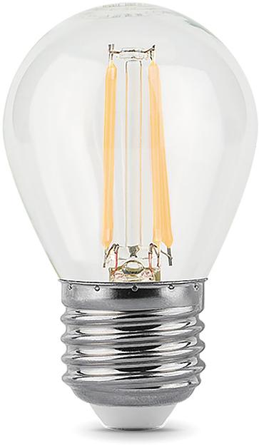 Лампа филам. Gauss 9Вт цок.:E27 шар 220B 2700K св.свеч.бел.теп. G45 (упак.:10шт) (105802109) фото 1