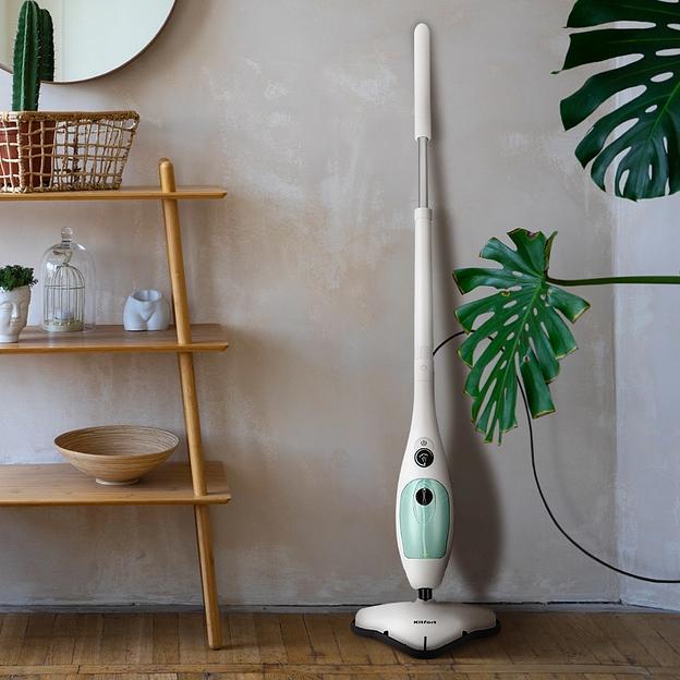 Швабра паровая Kitfort КТ-3920 1300Вт белый/голубой фото 6