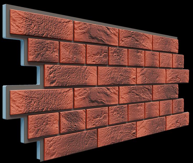 Панели для внутренней отделки с утеплителем «Венецианский кирпич» цвет «корса», опт фото 1