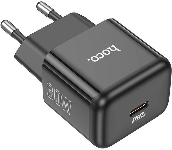 Сетевое зар./устр. Hoco N32 Glory Black 30W (PD+QC+AFC) USB-C универсальное черный фото 2