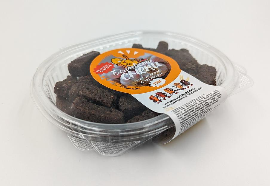 Гренки со вкусом «Бородинские с чесноком», Беляевские снеки, 110 гр, опт фото 1