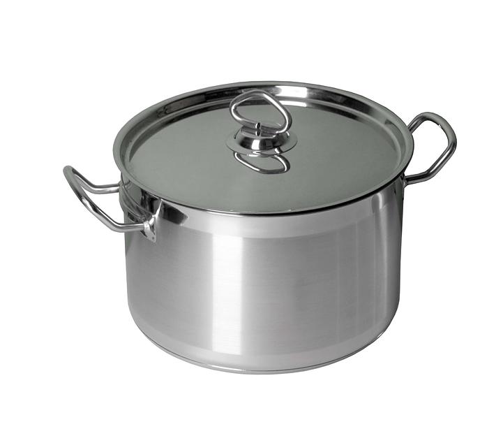 Кастрюля  7,0 л. нерж. d=25,5 см. h=16 см. тройное дно с крышк. (индукция) MGsteel /1/ фото 1