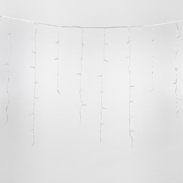 Бахрома светодиодная с эффектом мерцания 2м Соединяемая 100 светодиодов Синий свет Провод прозрачный ULD-B2007-100/TTK BLUE IP44 фото 6