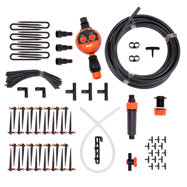 Набор для полива от емкости капельный полив «Жук» с регулируемыми капельницами на 60 растений с таймером фото 1