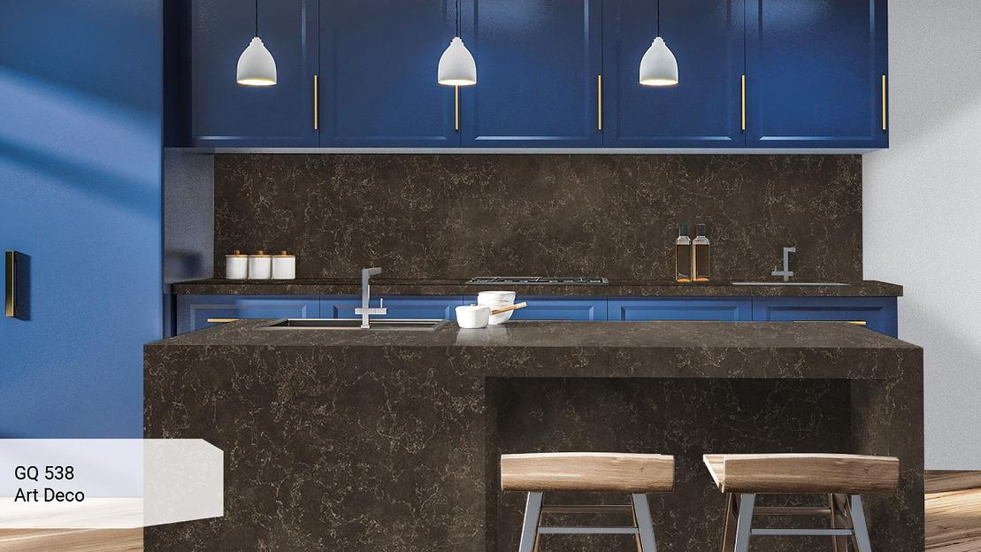 Кварцевый камень Grandex quartz «GQ 538 Art Deco» ОПТ фото 4