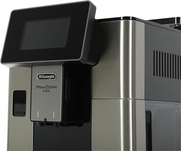 Кофемашина автоматическая DeLonghi ECAM610.75.MB черный/серебристый, исп. кофе - молотый/зерновой, 2.2 л, 1450 Вт, 19 Бар фото 4