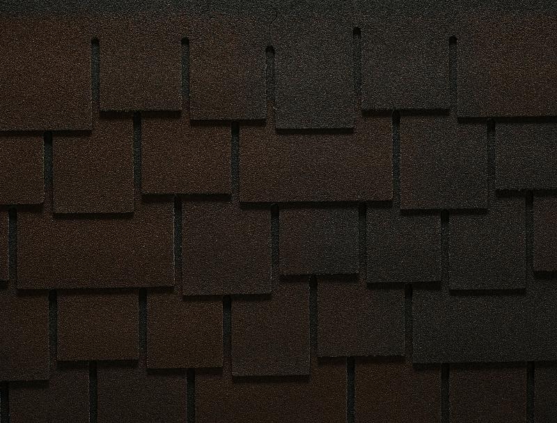 Гибкая черепица СБС «RUFLEX», цвет: тёмный шоколад, коллекция Дранка фото 1