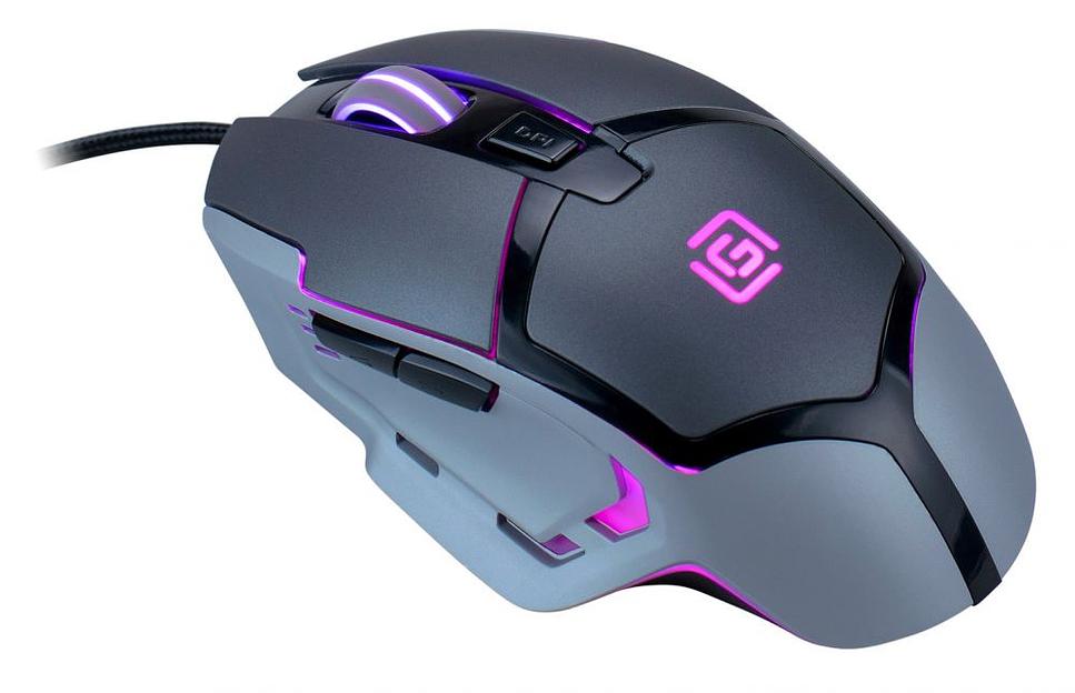 Мышь Оклик 915G HELLWISH V2 черный/серый оптическая (2400dpi) USB (6but) фото 4