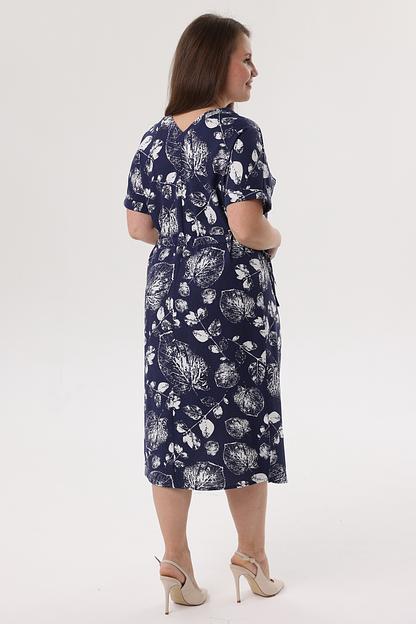Платье женское  6040/03/Синий, белый фото 5