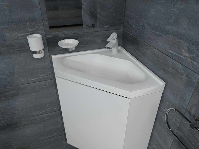 Раковина мебельная угловая для ванной комнаты Марко «Стелла 40» ОПТ фото 1