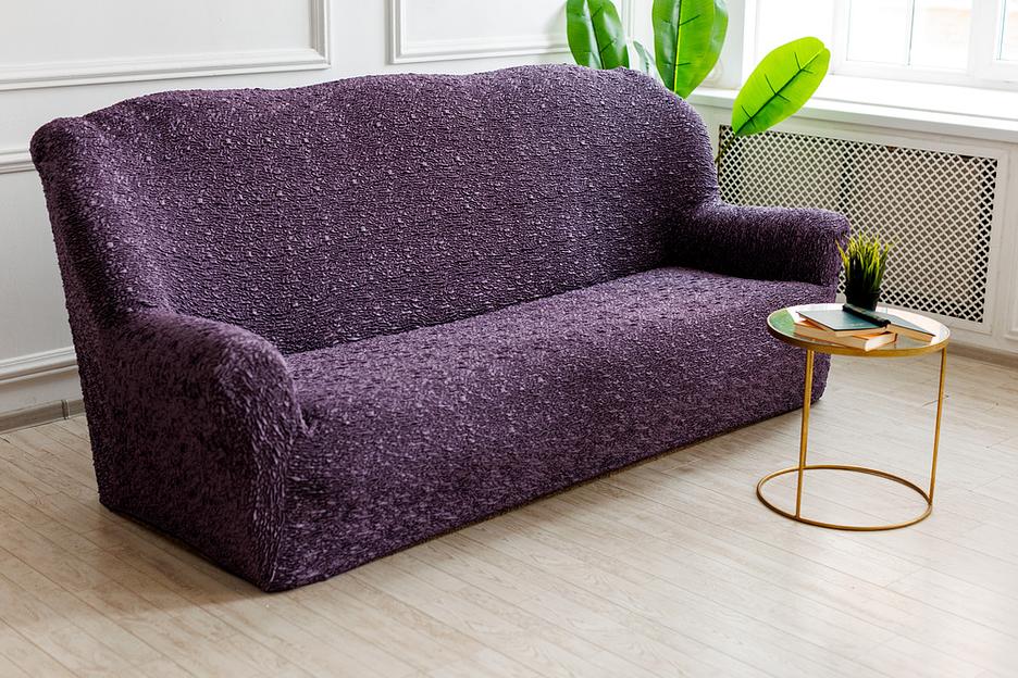 Чехол на трёхместный диван Чехлы&Пледы «Виктория» сирень ОПТ фото 2