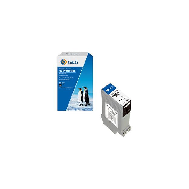 Картридж G&G GG-PFI107MBK, PFI-107 MBK, черный матовый / GG-PFI107MBK фото 1