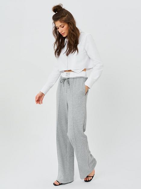 Брюки женские с имитацией белья, серые опт фото 1