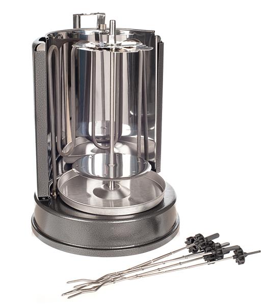 Шашлычница электрическая Kitfort KT-1404 1000Вт серебристый фото 1