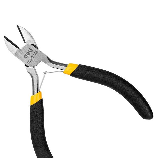 Диагональные мини-бокорезы Deli DL20025 125мм, прорезиненная двухкомпонентная ручка фото 10