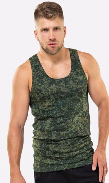 Майка «Пиксель» мужская, зеленая (р-р 48-56), Опт фото 1