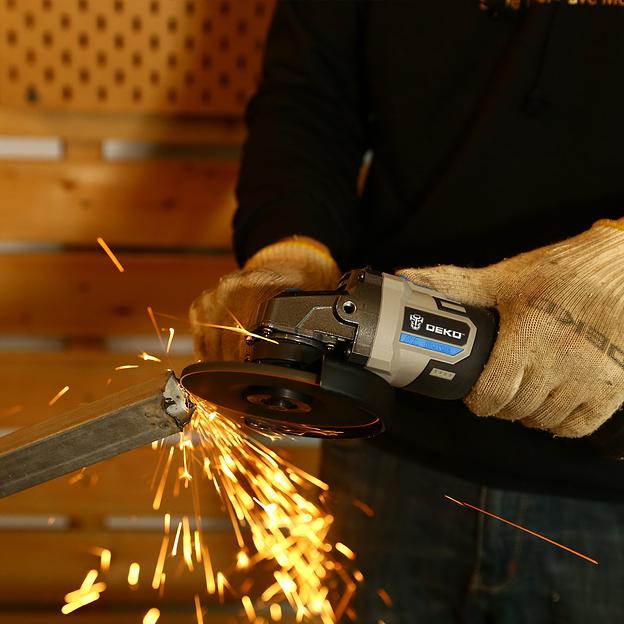 Углошлифовальная машина Deko DKAG20 9000об/мин рез.шпин.:M14 d=125мм фото 6