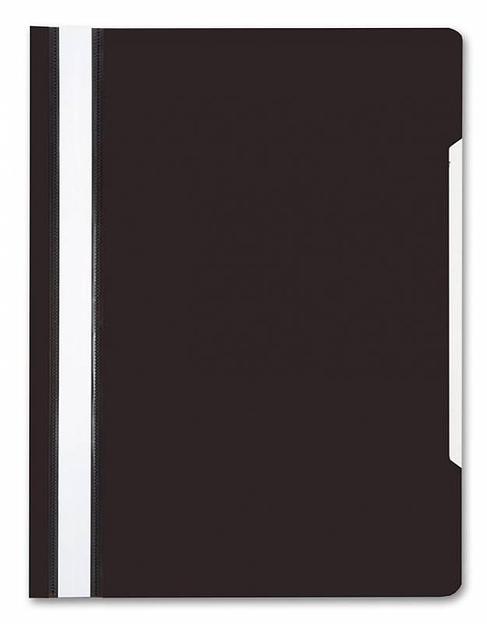 Папка-скоросшиватель Бюрократ -PS20BLCK A4 прозрач.верх.лист пластик черный 0.12/0.16 фото 1